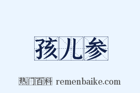 孩儿参是什么意思的图片